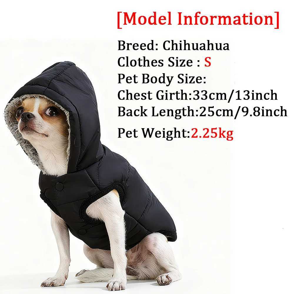 Hooded Pet Jacket Coat Winter Thicken Fleece Puppy Clothing Waterproof Outfits with Dring For Small Medium Dogs Cats ChihuahuaW251017