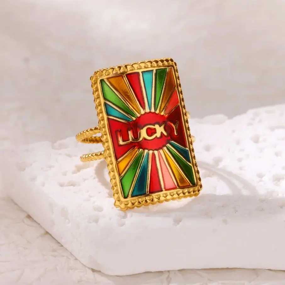 Zircon Sunflower Open Rings For Women Men Gold Color Stainless Steel Ring Wedding Luxury Jewelry Party Gifts bijoux femmesW251017