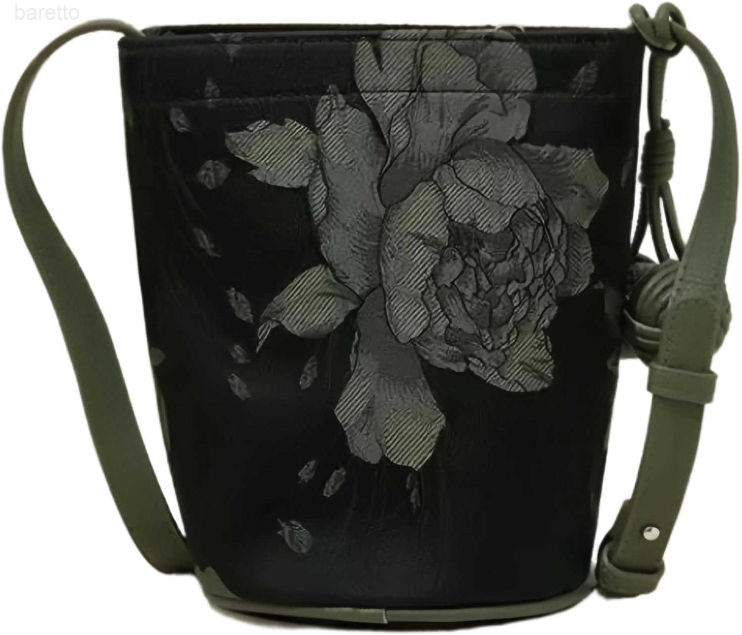 Womens Chinese Flower Style Shoulder Bag Mini Bucket Bag Crossbody Bag Z251017