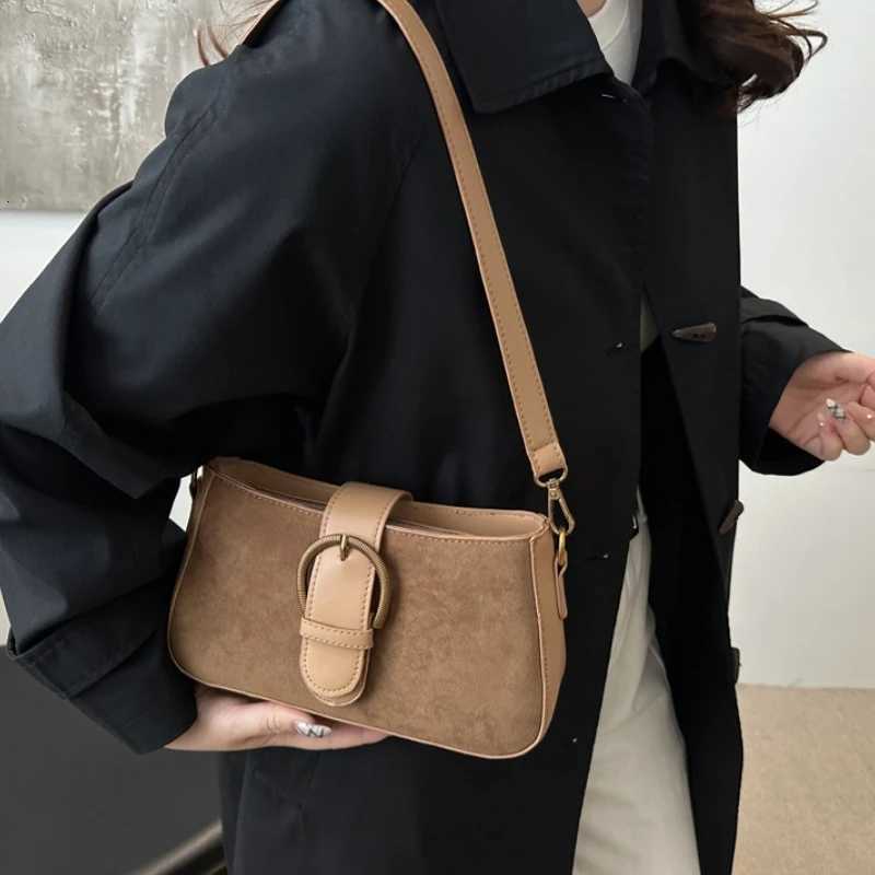 Faux Suede Underarm Bag Zipper Fastener Fiable Shoder Cross Body Bags for Wan Small Square Bag Suitable Daily Outfit1 D251017