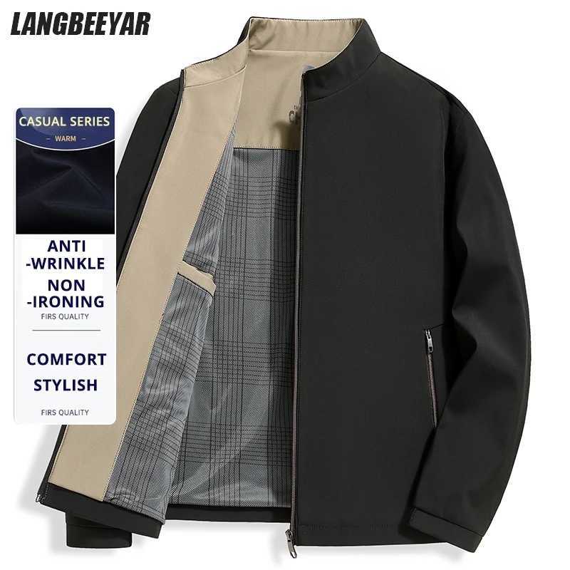 Top Quality New Mens Stand Collar Jacket Lightweight Windbreaker Outdoor Jacket Coats Soft Shell Autumn Casual Outerwear 2025 J251017