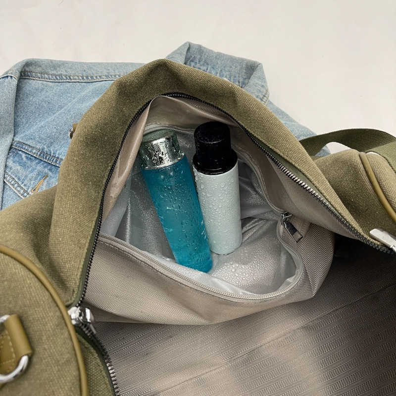 Trendy business travel bag, men's travel fitness bag, women's large capacity waterproof, personalized fashion, solid color luggage bag 25041