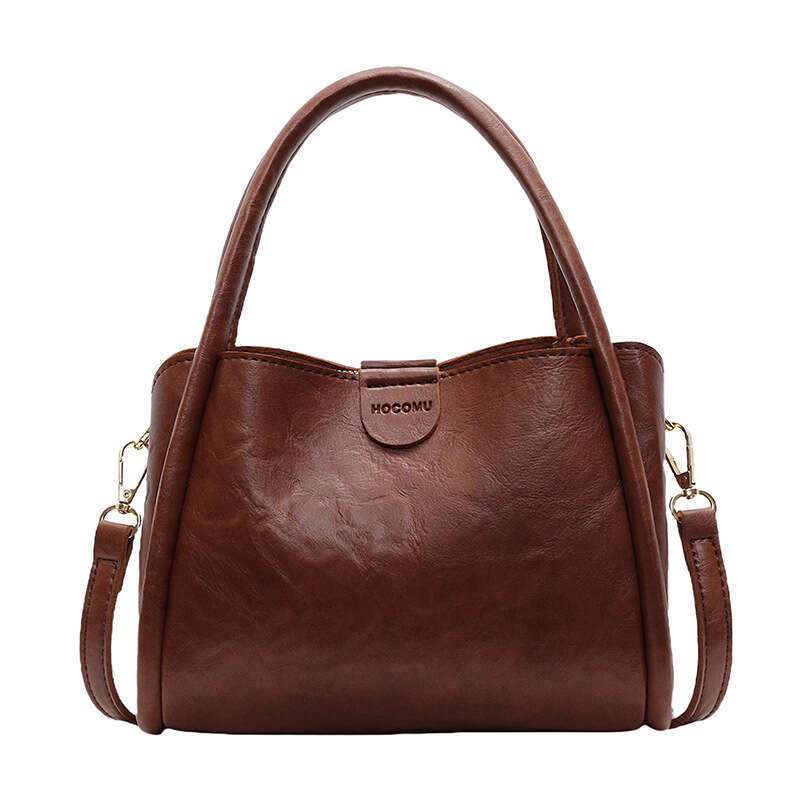 2025 Fashion Korean Version Simple Elegant Handheld Bucket Casual Versatile Shoulder Crossbody Women's Bag