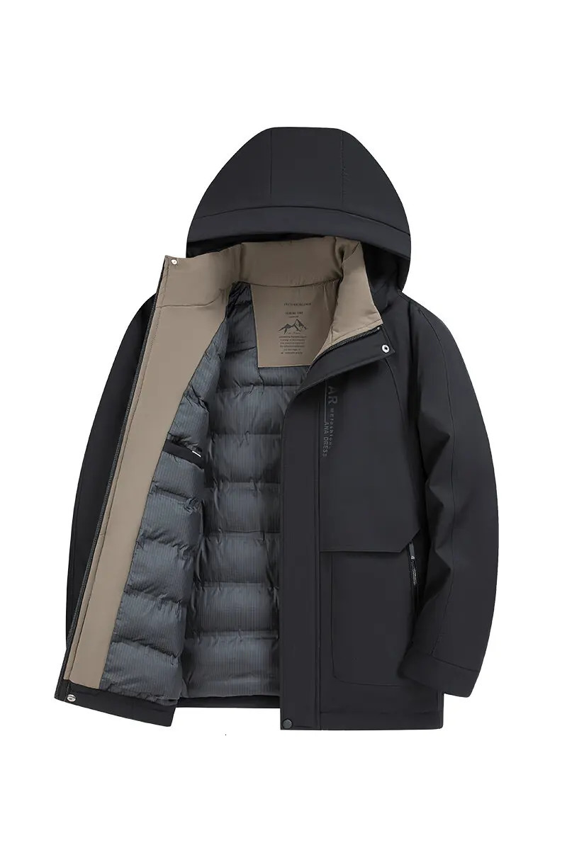 GIOIO mens parka wrinkleresistant and wearresistant fabric thickened and warm casual and versatile cotton jacket 251017