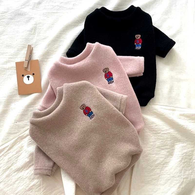 Wholesale Pet Sweater Puppy Solid Color Clothes Warm Teddy Winter Clothes Bichon Knitwear Fashion Pullover Soft Dog ClothesW251017