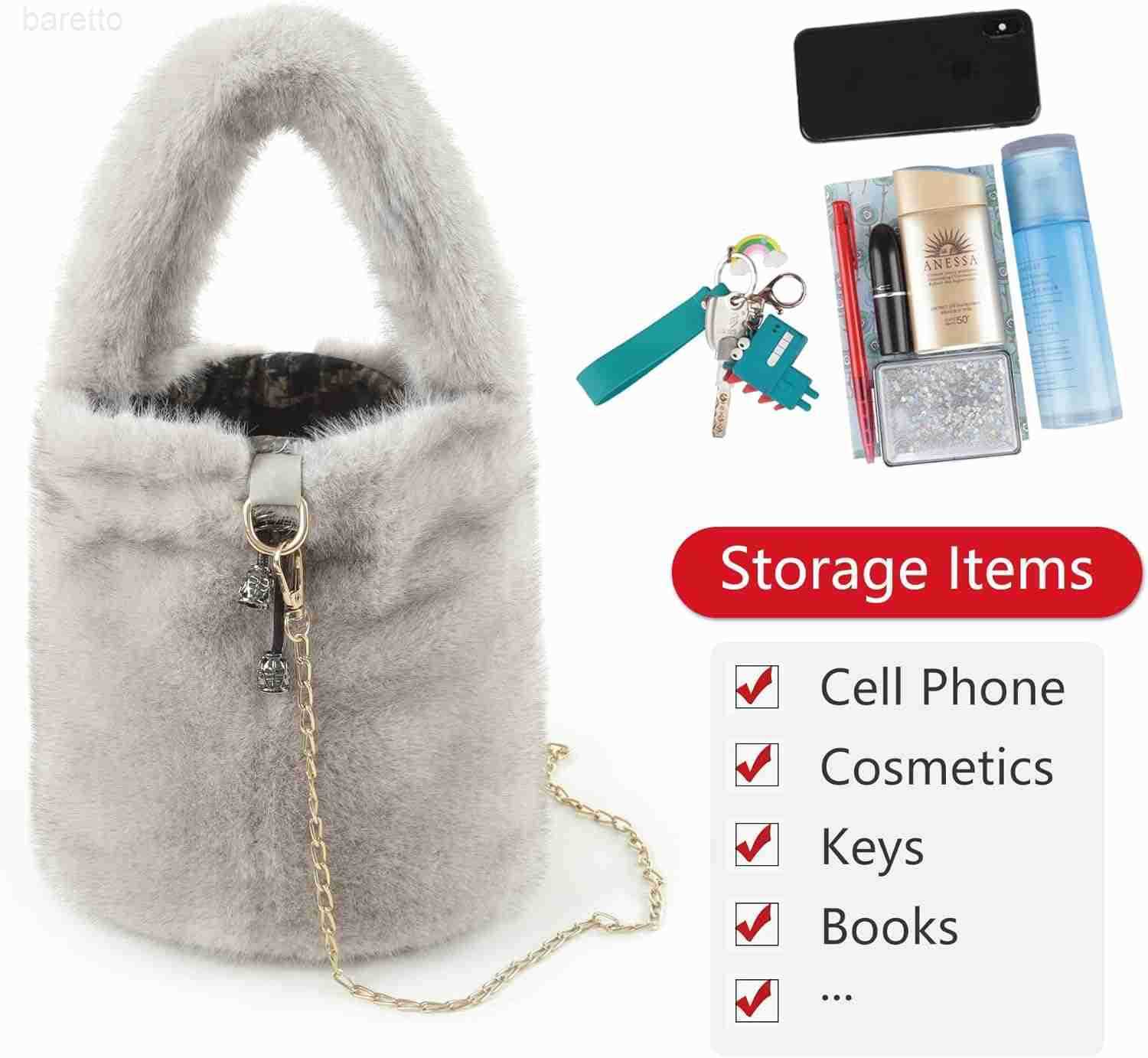 Fur Story Tote Bag Faux Fur Purses for Women Plush Handbag Fuzzy Shoulder Bag Big Capacity Black Purse for womens Girls Z251017