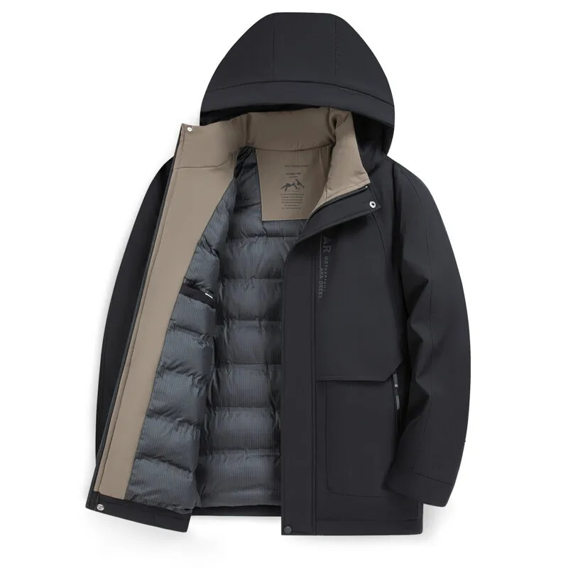 GIOIO mens parka wrinkleresistant and wearresistant fabric thickened and warm casual and versatile cotton jacket 251017