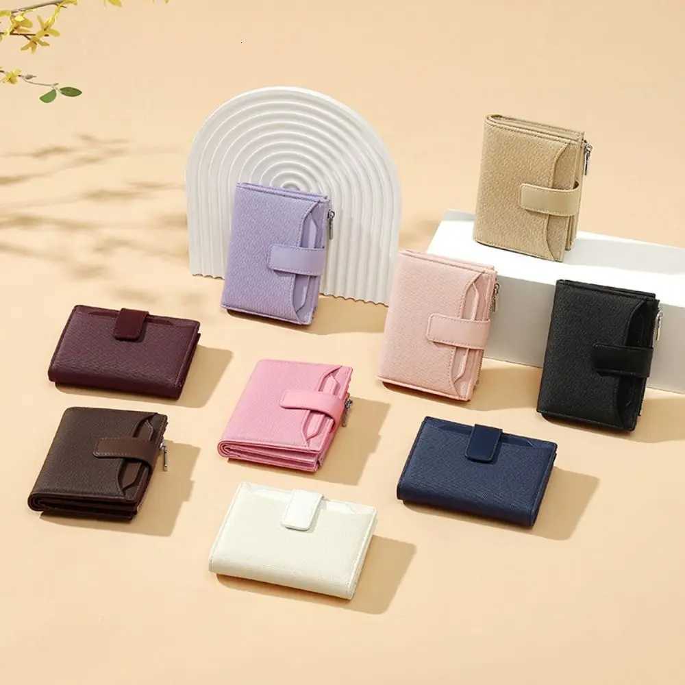 PU Leather Womens Wallet Solid Color MultiCards Slot Credit Cards Holder Korea Style Waterproof Small Card Bag TravelW251017
