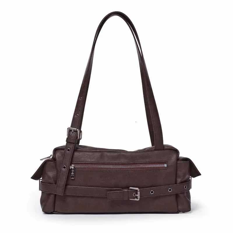 2025 New Korean design Soft Leather Crossbody Bag Wens Saddle Bag Underarm Bags Four Small Bag Sli Trendy Handbag1 D251017