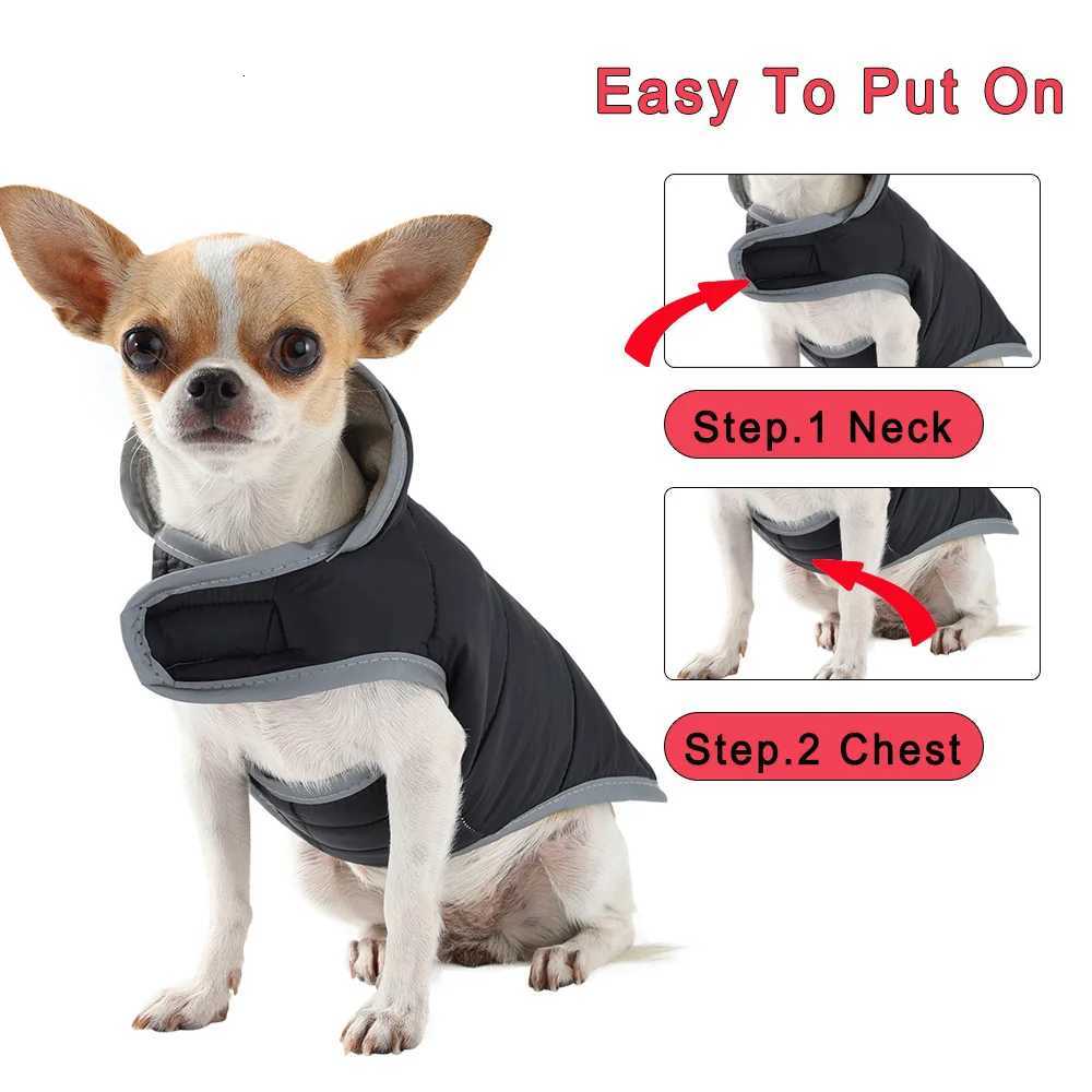 Winter Pet Dog Clothes For Small Medium Dogs Cat Reflective Dog Jacket Coat Warm Fleece Puppy Clothing Chihuahua Bulldog OutfitsW251017