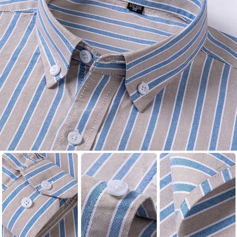 Quality 100 Cotton Oxford Shirts For Mens Long Sleeve Casual Pocket RegularFit ButtonDown Formal Social Shirt Men Clothing J251017