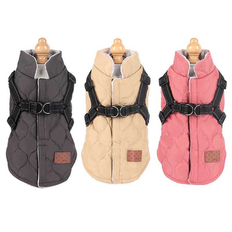 Reflective French Bulldog Pet Coat Jacket with Harness Winter Dog Clothes for Small Medium Dogs Corgi Bichon mascotas ClothingW251017