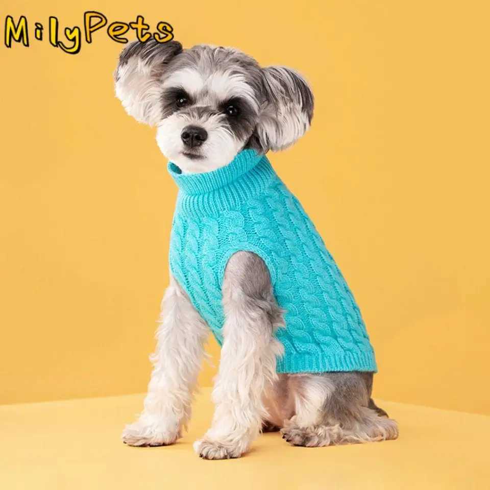 Teddy Jacket Wool Winter Dog Sweaters Soft Comfortable Dog Knitting Sweaters Warm Candy Color Cat Sweater Vest for PuppyKittenW251017