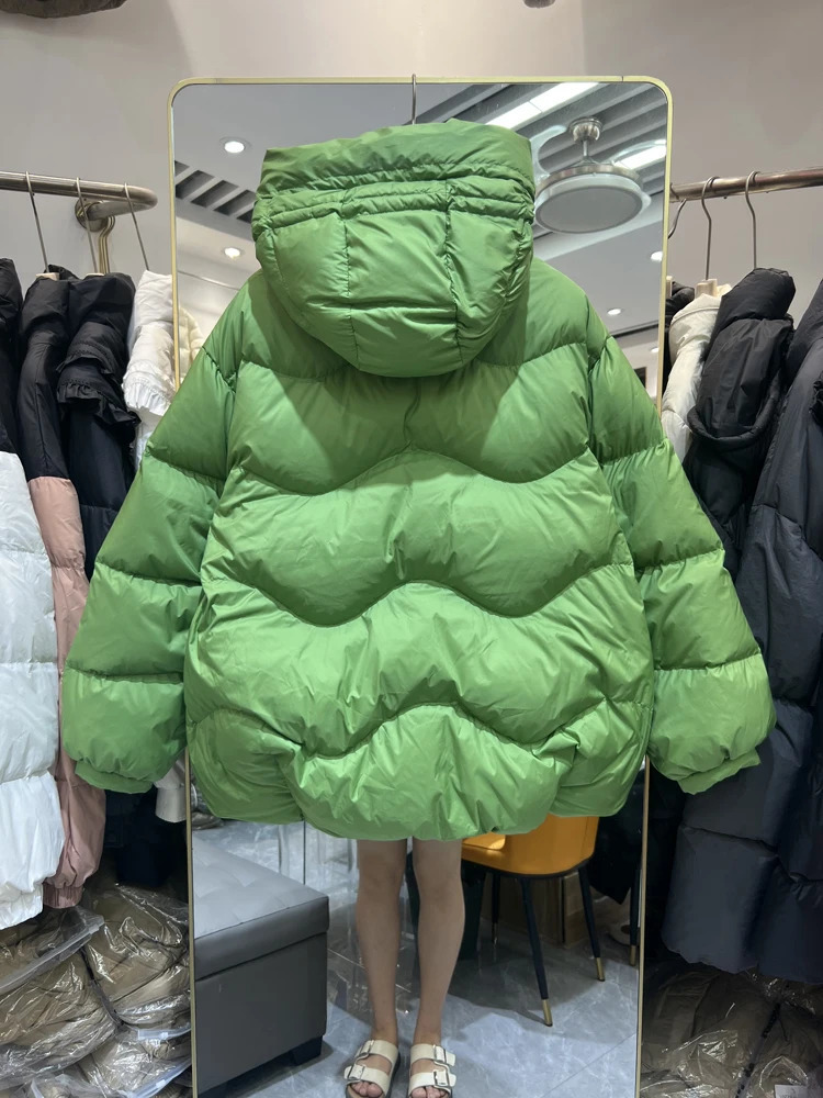 Fashion Hooded Parka Womens Winter Clothes Short Bread Jacket CWhite Duck Down Coat Woman Large Size Overcoat 251011