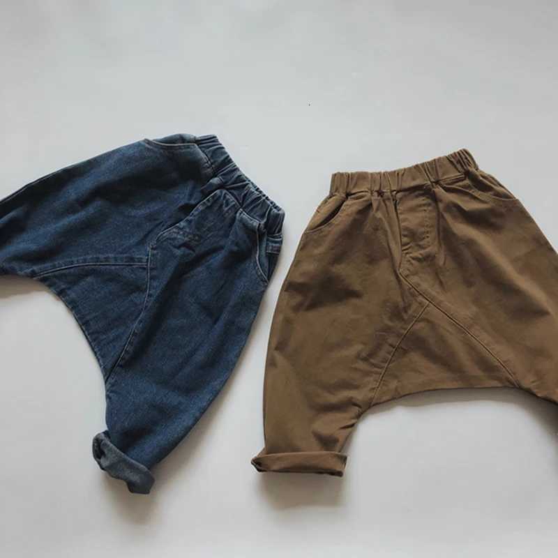 Korean Style Baby Boys Girls Cowboy Pants Kids Casual Elastic Waist Pant Childrens Clothing Autumn Baby Boys Girls JeansT251017