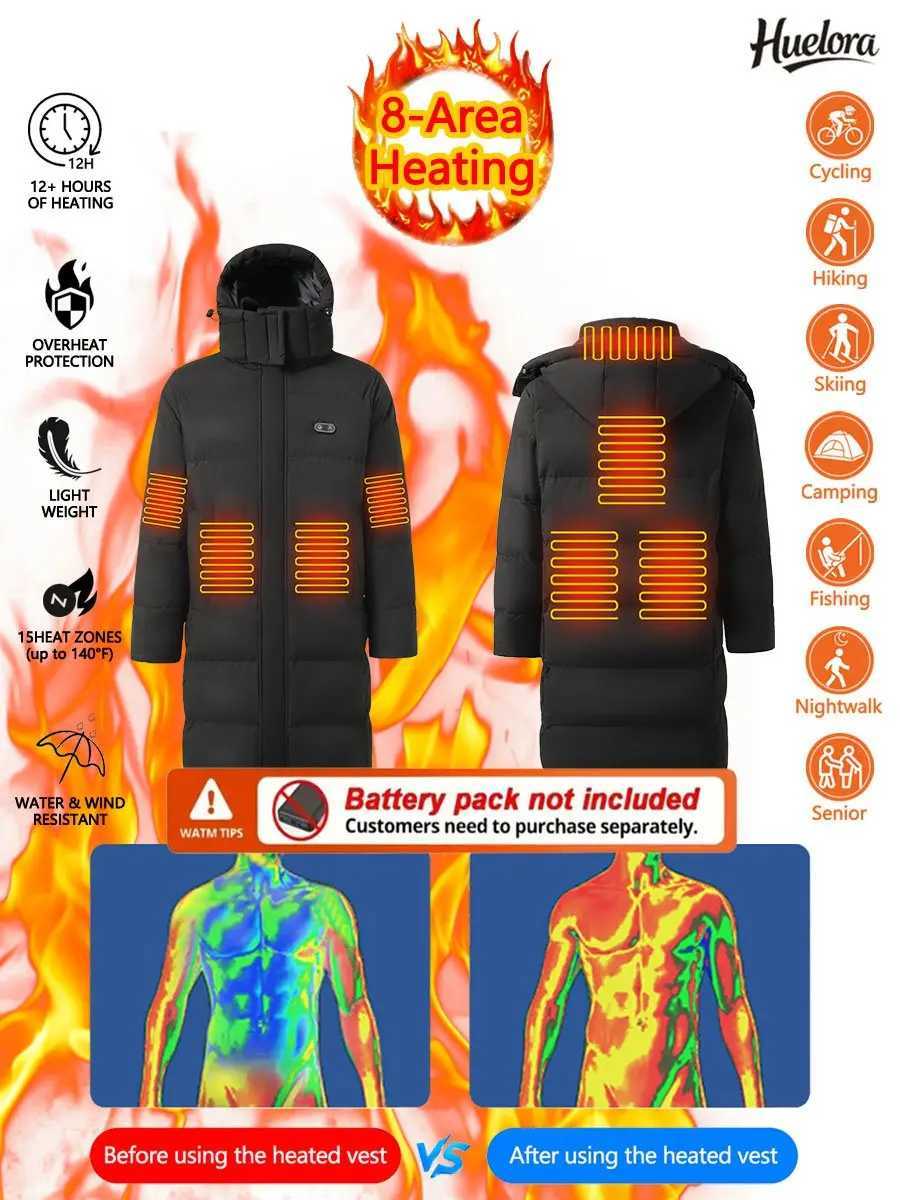 8 Zone Heating Jacket Winter Trekking Camping Ski Jacket Outdoor Heated Sports Clothing Power Bank Not Included H251017