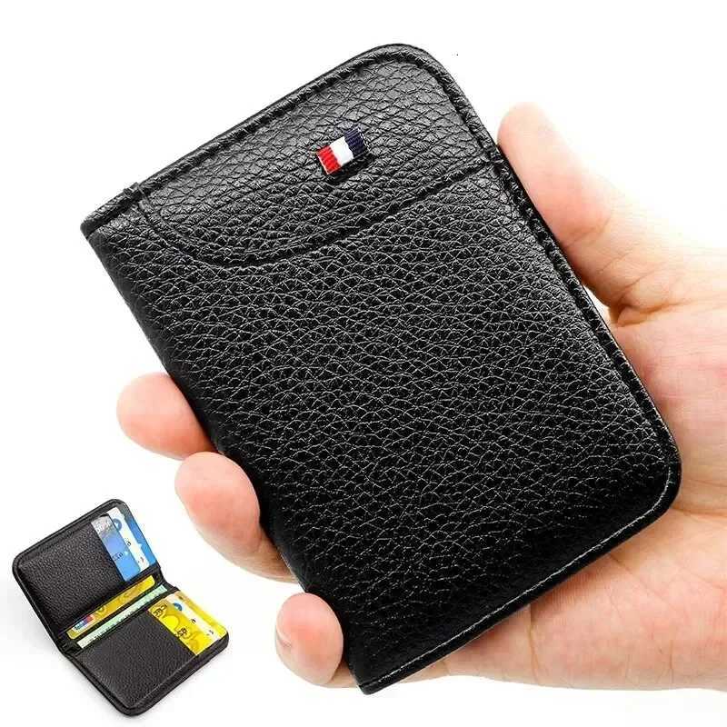Portable Super Slim Soft Wallet for Men PU Leather Mini ID Credit Card Wallet Purse Card Holders Wallet Thin Small Short WalletsW251017