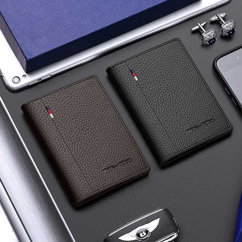 Luxury brand Mini Ultrathin Small Wallet Mens Short Leather Small Card Holder Youth Wallet Real Leather Coin Purse WILIAMPOLOW251017