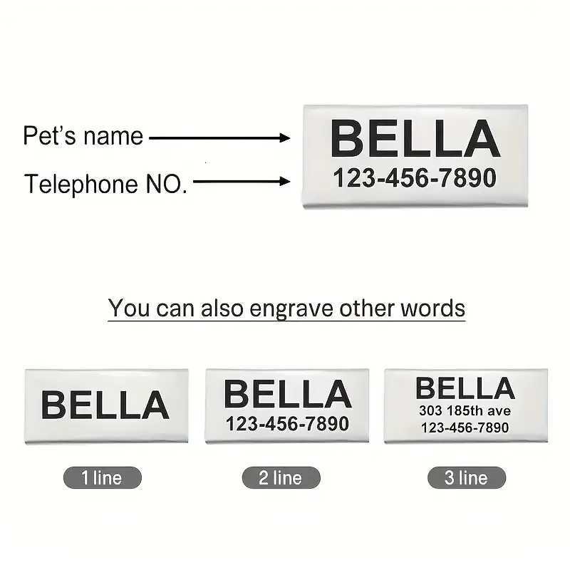 Customized Dog Collar Nylon Bone Kitten Puppy Collars Necklace Free Custom Pet Name ID Adjustable For Small Dogs Cats C251031