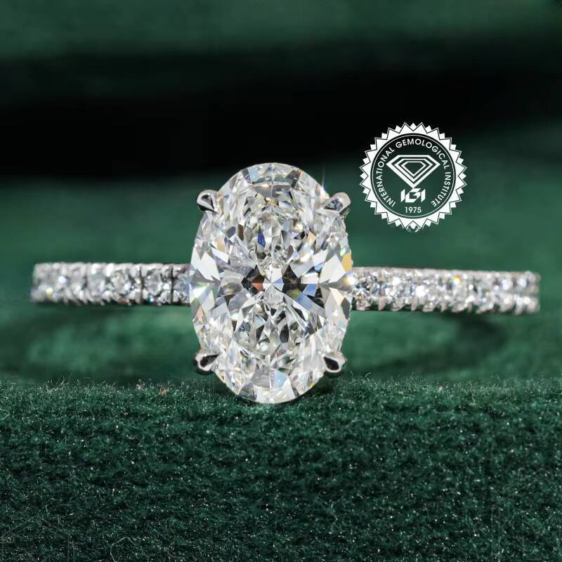 Speedin Gia Igi Certified Cvd HPHT Lab Grown Created Diamond 14k 18k Solid Gold White Gold Rings Engagement Ring for Women