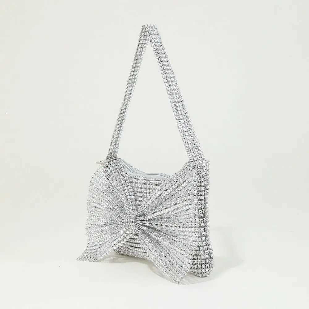 Elegant Circular Evening Bag Rhinestone Bow knot Banquet Clutch Decorate Sparkling Handbags Women Female Z251017