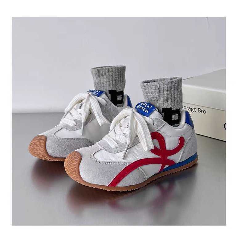 Childrens Forrest Gump shoes 2025 spring new sports shoes breathable real soft leather mens shoes anti slip trendy brand girls shoes W251017