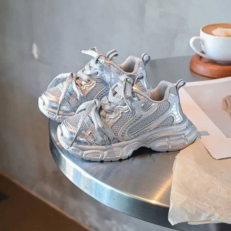 2024 Autumn New Children Casual Shoes for Girls Fashion Korean Style Breathable Soft Bottom Sports Running Versatile SneakersT251017