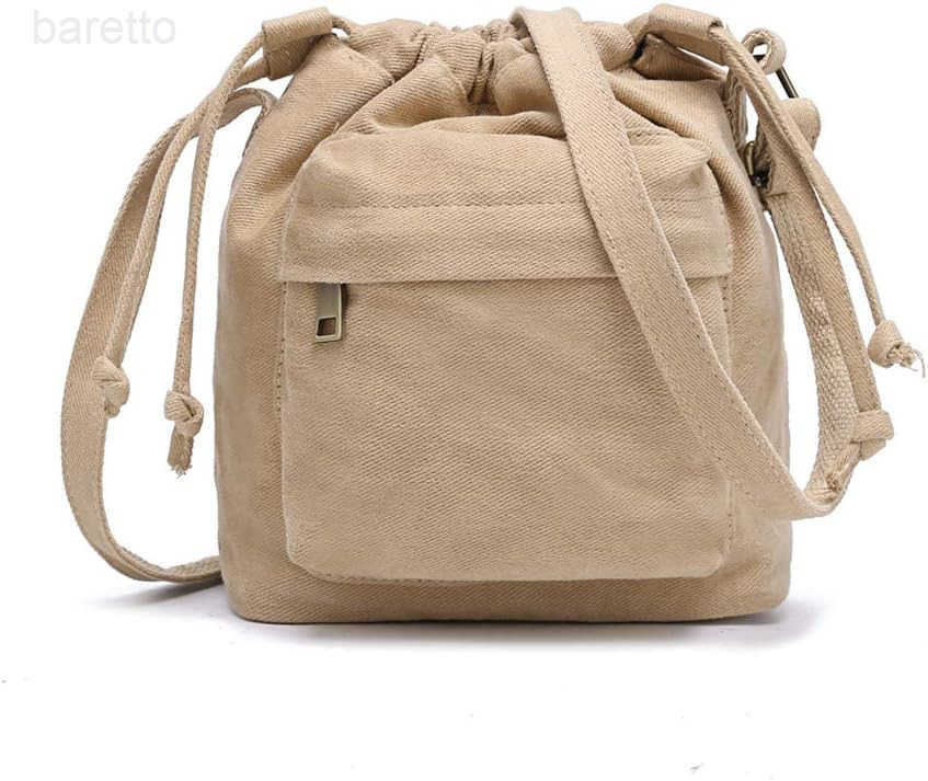 Crossbody Bags for Women Small Canvas Drawstring Bucket Purse Cute Little Boho Bag Z251017