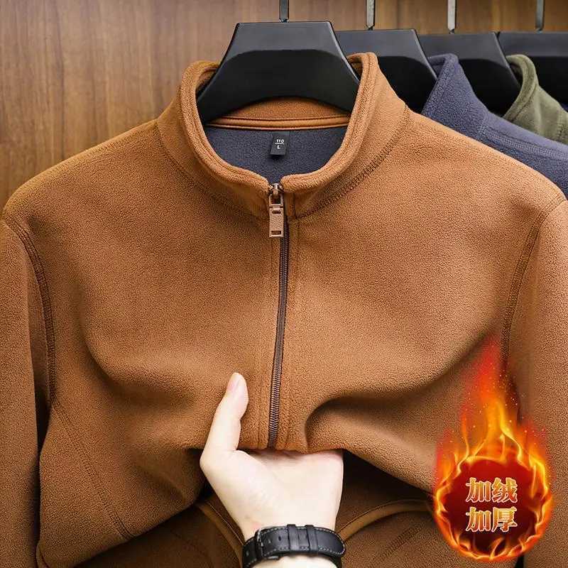 Mens Fce Lined Zipper Hoodie Thi Warm Outdoor Work Jaet Casual Long Sve Sweatirt Youth ular Sle Regular Fit J251017