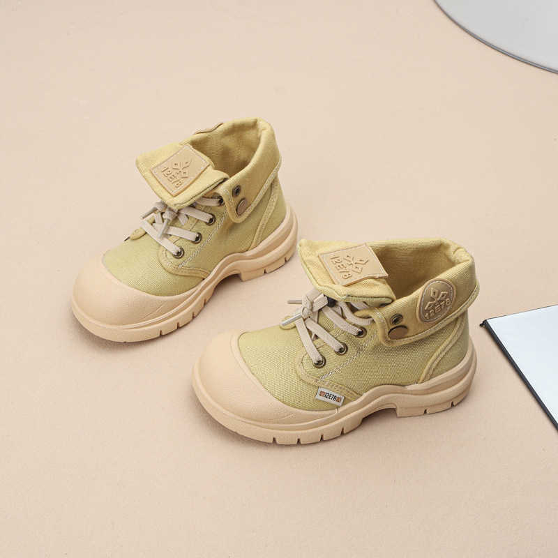 Childrens Boots 2025 Autumn New Boys Lowtop Nonslip Shoes Girls Fashion Versatile Casual Martin Boots W251017