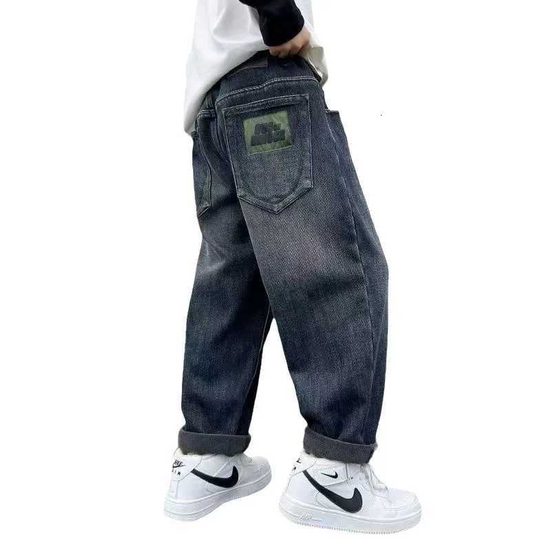 28Y Boys Jeans New Autumn Toddler Kid Casual Fashion Demin Pants Ins Cartoon Print Pocket Mid Waist Children Boys TrouserT251017