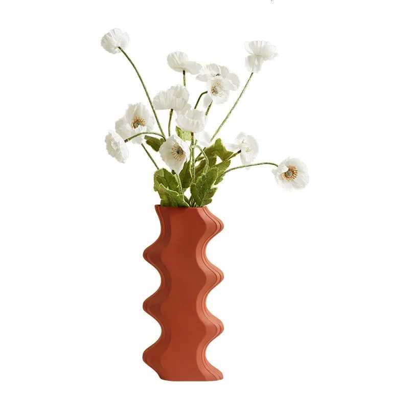 Ceramic Vase Creative Memphis Dried Flower Arrangement Flower Arrangement Living Room Decoration Flower Vessel C251017