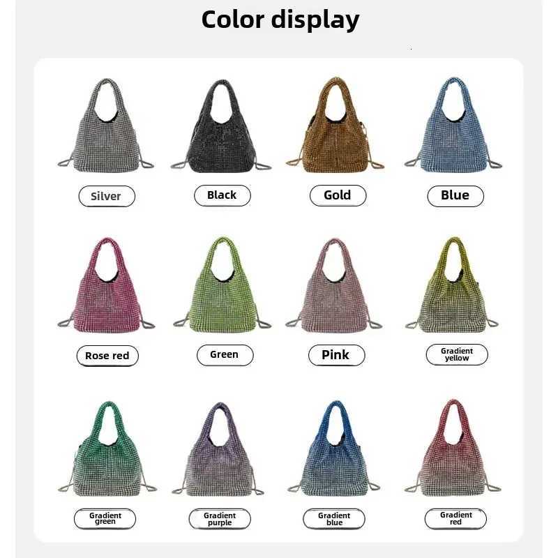 2024 New Fashionable Womens Evening Bag With Embroidered Chain And Rhinestones Handbag Shoulder Crossbody Bucket Bag Z251017