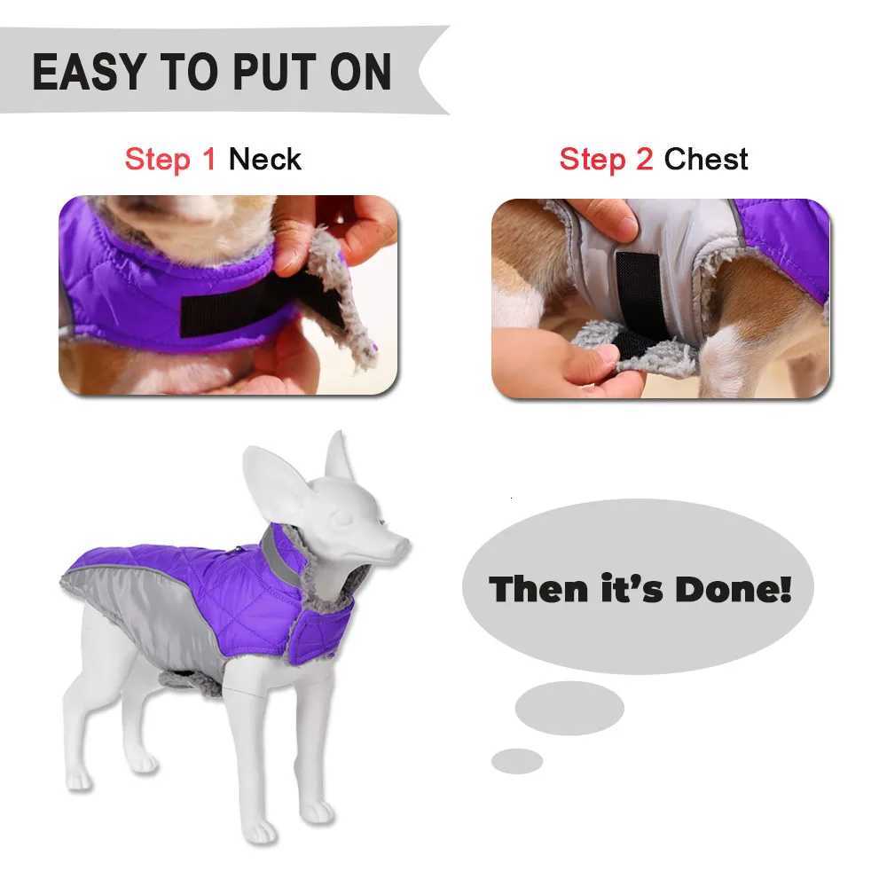 Warm Puppy Coat Thick Fleece Winter Jacket Clothes For Small Medium Dogs Cats Reflective Chihuahua Yorkie Costume Pet OutfitsW251017