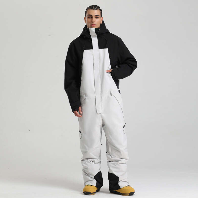 Men's Windproof Waterproof Breathable Loose Thickened Warm Snowboard Professional One-Piece New Ski Suit For Men