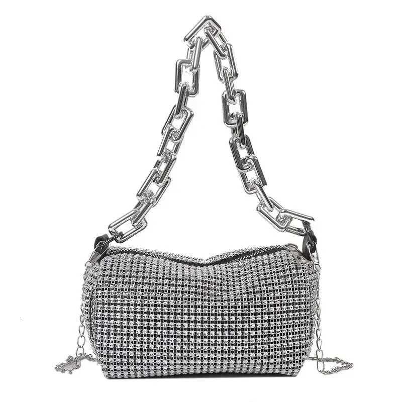 Luxury Rhinestone Bucket Bag Glitter Chain Prom Purse Womens Dinner Package Fashion Female Shoulder Bag Z251017
