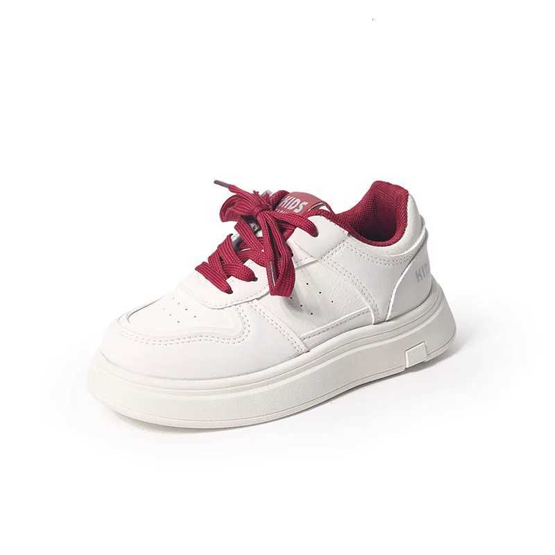 2025 NewSpring Kids Lightweight SportsShoesGirls Fashionable Chunky DadStyle Sneakers BoysCool White Leather Board ShoesT251017
