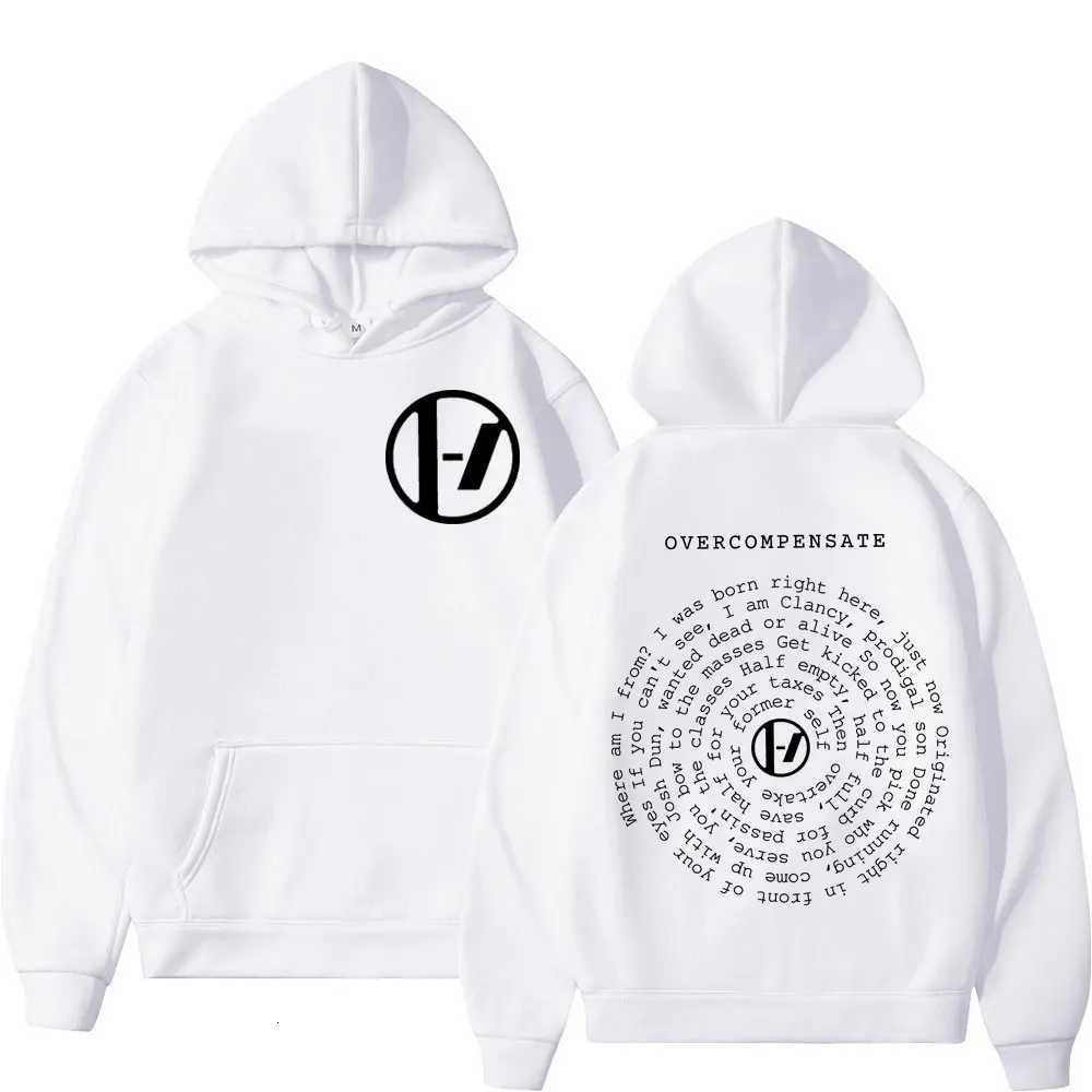 Twenty One Pilots Overcompensate Print Hoodie Men Women Rock Hip Hop Oversized Pullovers Fashion Casual Long Sleeve Sweatshirt Z251017