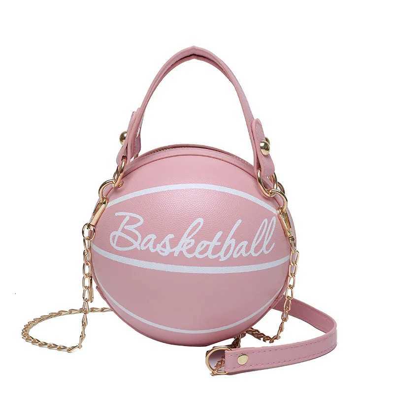 Fashion Personality Female Leather Pink Basketball Bag Ball Purses For Teenagers Women Shoulder Bags Crossbody Chain Hand Bags Z251017