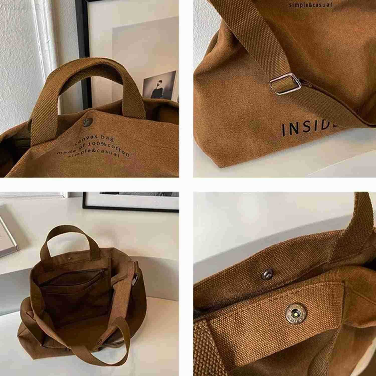 Large Canvas Tote Bag For Women Handbags Casual Shoulder Bag Crossbody Top Handle Bag Crossbody Handbags M251017