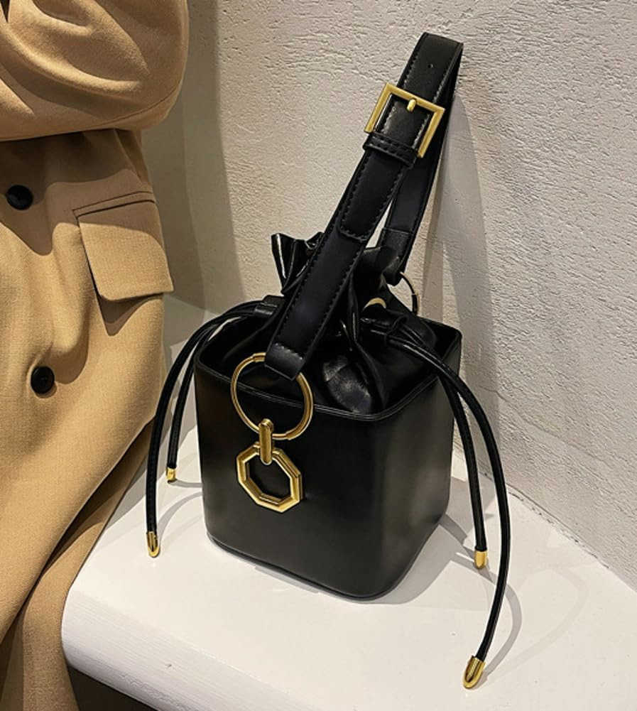 Casual Bucket Bag Trendy Crossbody Bags For Women Vegan Leather Handbags Elegant Clutch Purses Womens Evening Bag Z251017