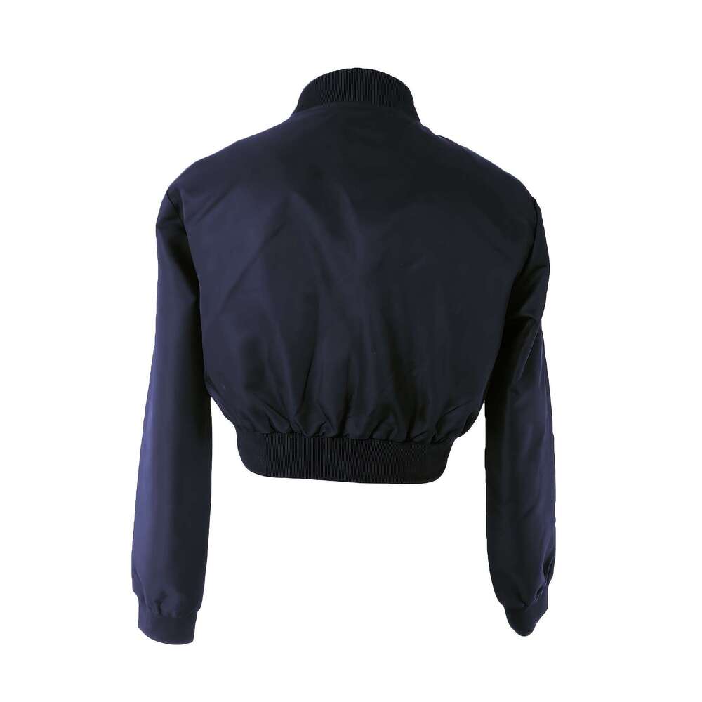 Zipper Solid Crop Jacket, Y2k Long Sleeve Jacket For Spring & Fall, Women's Clothing