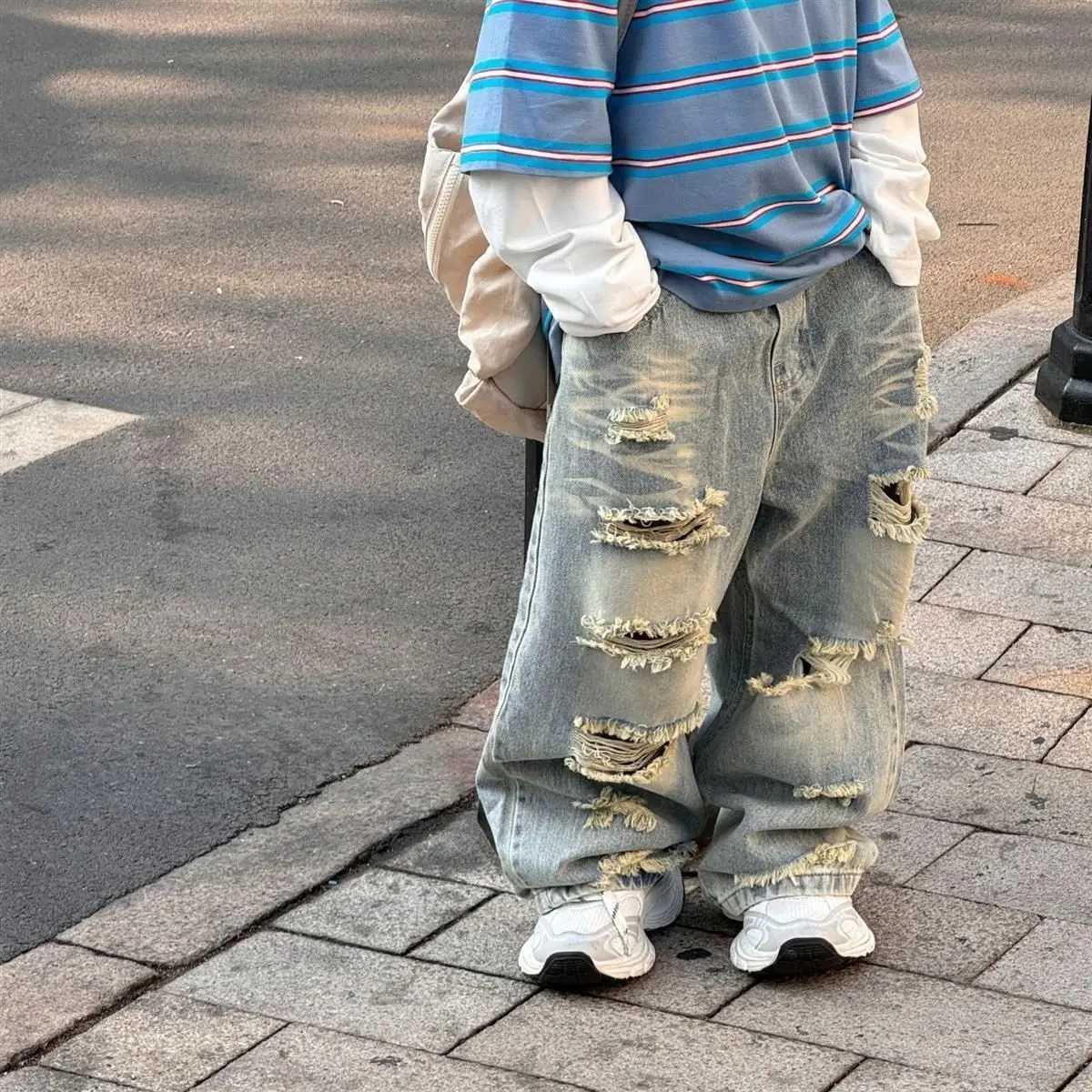 Fashion Kids Baby Boys Retro Jeans Childrens Fashion Denim Pants Spring Autumn Korean Casual Kids Baby Boys Jeans 38Year OldT251017