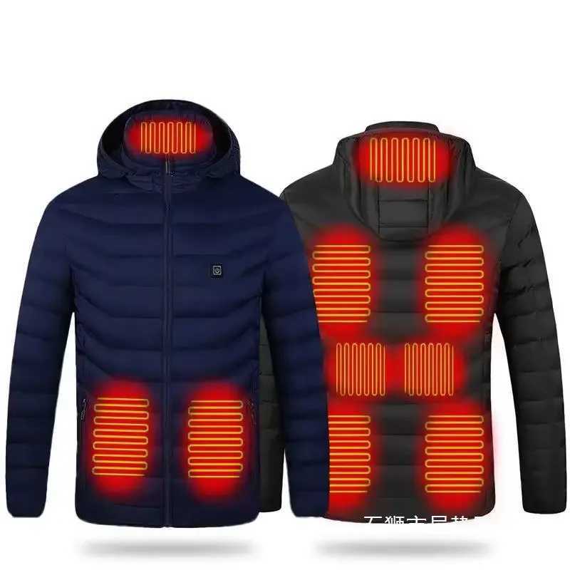 Smart Heating Jacket Winter Hooded Lightweight Mens Electric Thermal Constant Temperature Full Body Warm Cotton Coat H251017