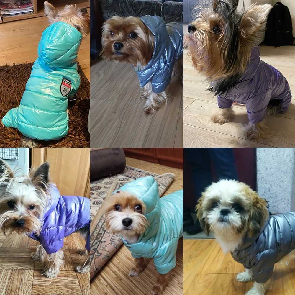 Winter Warm Dog Hooded For Small Medium Dogs Outdoor Windproof Puppy Jumpsuit Waterproof Pets Coat Chihuahua Bulldog Pug OutfitsW251017