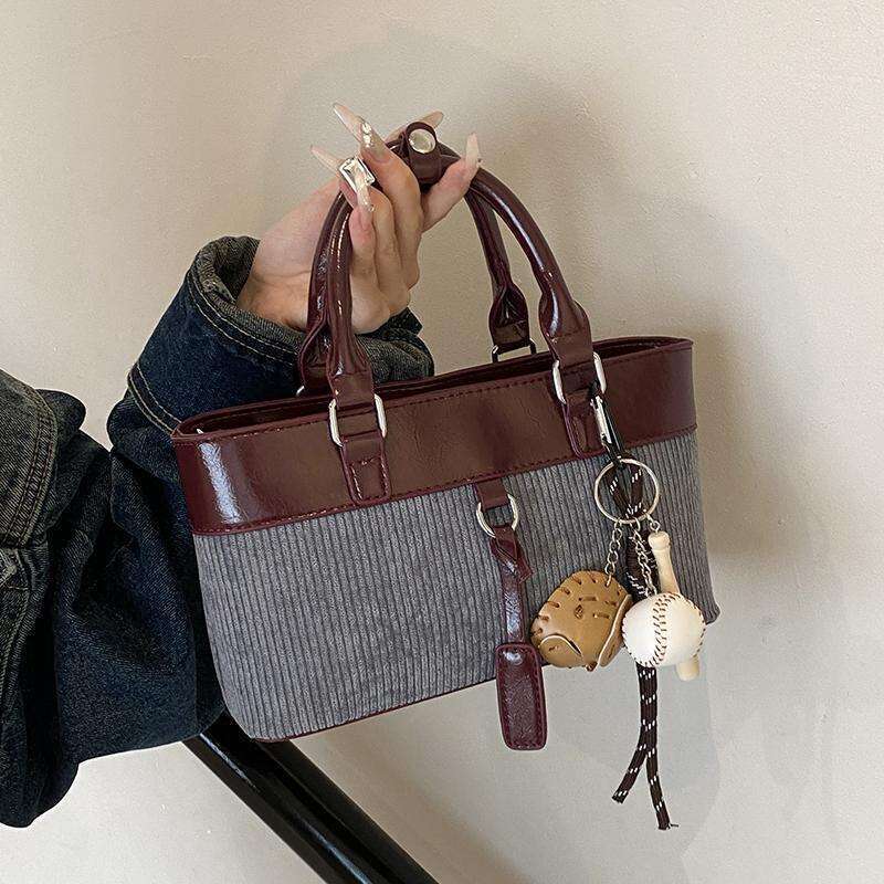 Super Popular Niche Color-Block Women 2024 New Autumn Winter Versatile Crossbody Fashion Handbag for Going Designer Bags Out Small Tote Bag