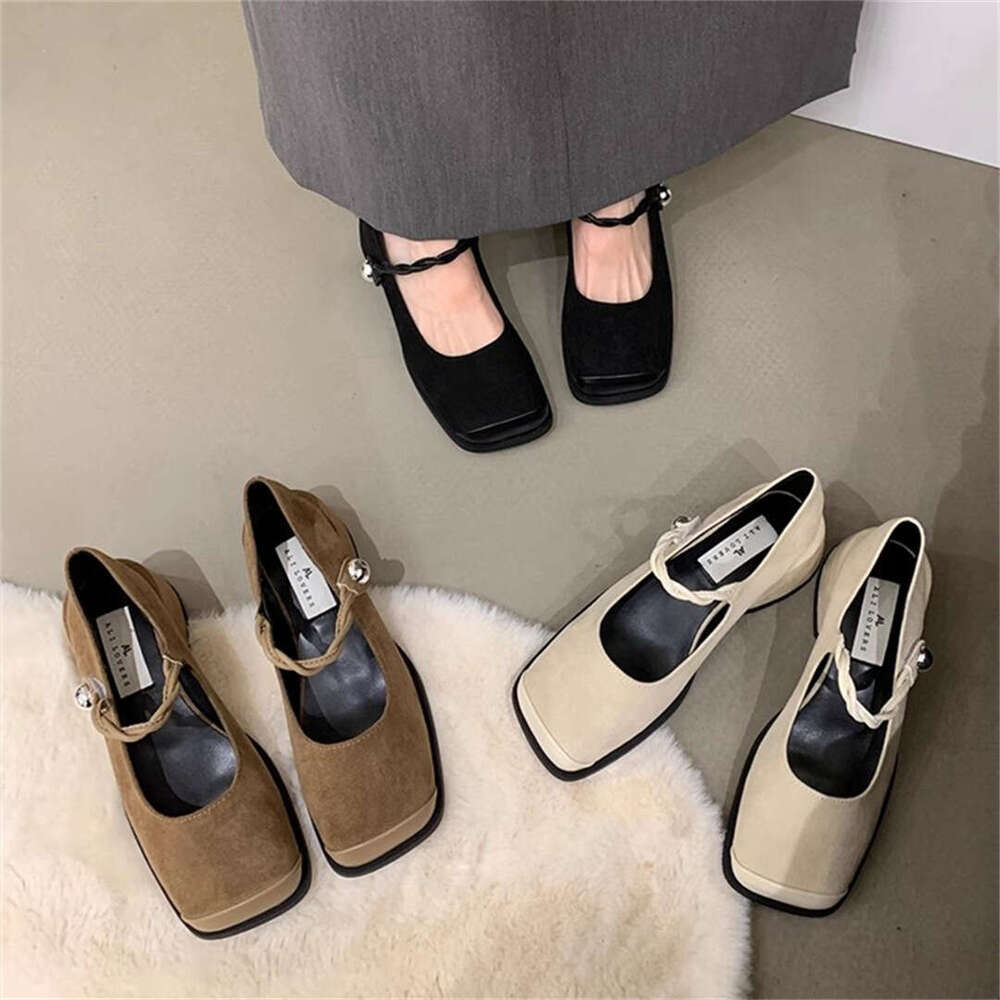 Women's 2025 New Spring Designer Shoe French Elegant Chunky Heel Mary Jane, Versatile Gentle Single Shoes for Evening Occasions