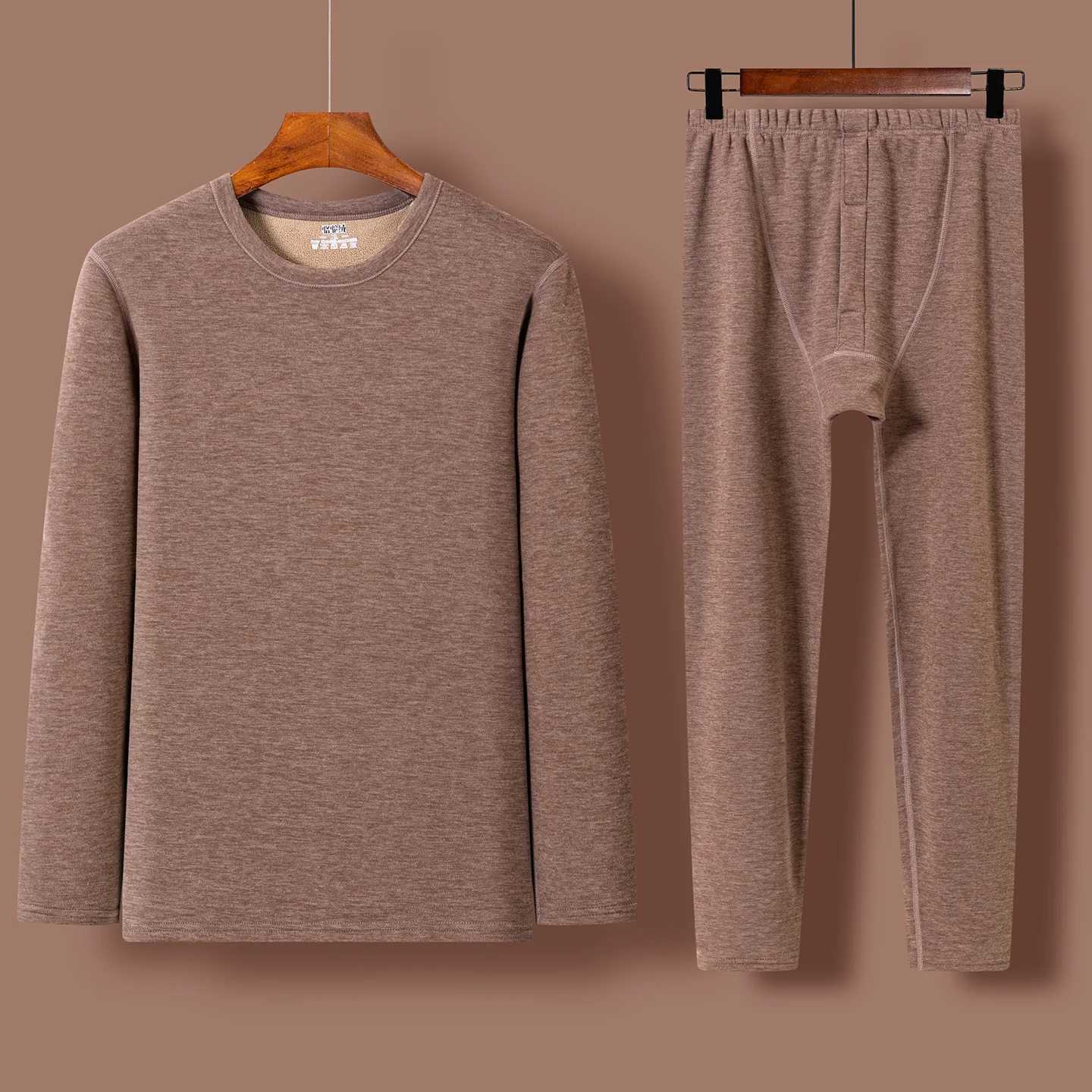 Large Size 8XL Mens Thermal Underwear Sets Autumn Winter Leisure Solid Color Long Johns Keep Warm Cold Weather Thermal Clothing H251017