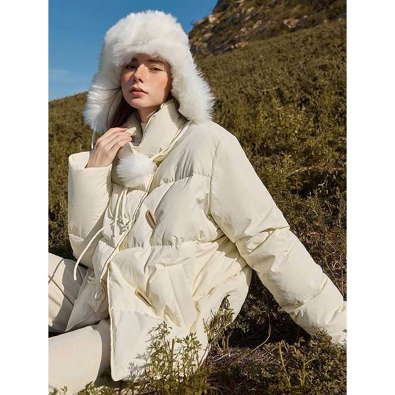 TOYOUTH Women Down Jacket 2024 Winter New Chinese Style Waterproof White Duck Down Thicking Warm Outwear Jacket W251016