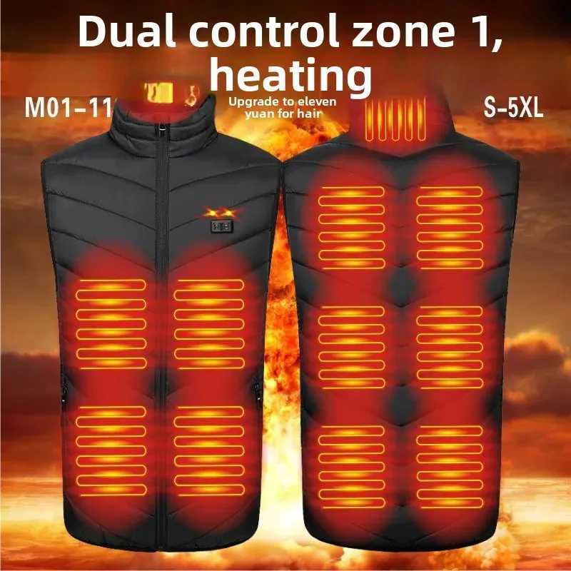 Smart Electric Heating Vest Mens Outdoor Cold Resistance Cotton Jacket Heating Waistcoat Intelligent Heating Mens Vest H251017